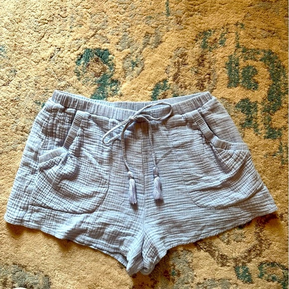 🌟3/$20🌟 Altar’d State Powder Blue Cotton Shorts - Picture 1 of 5
